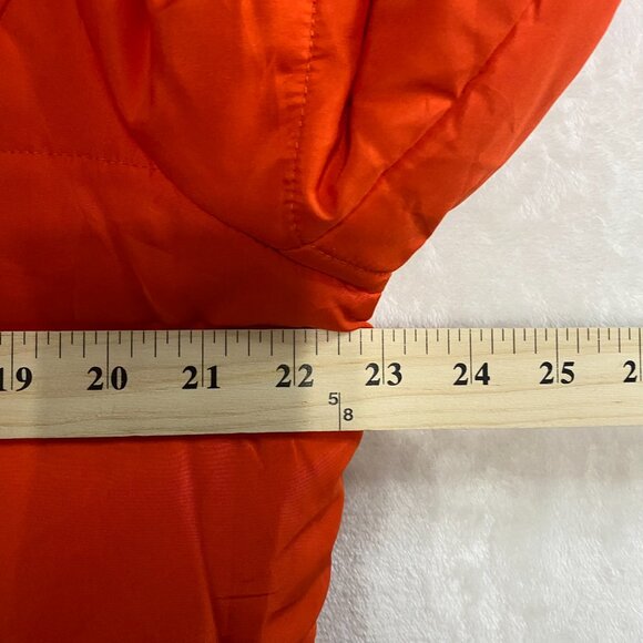 New York & Company Orange Womens XL Full Zip Pocket Puffer Jacket 100% Polyester - Picture 10 of 12